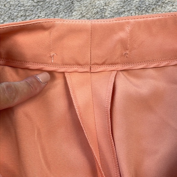 New Lafayette 148 Silk Blend Sullivan Wide Leg Pants Orange Peach Sz 6 - Picture 9 of 15
